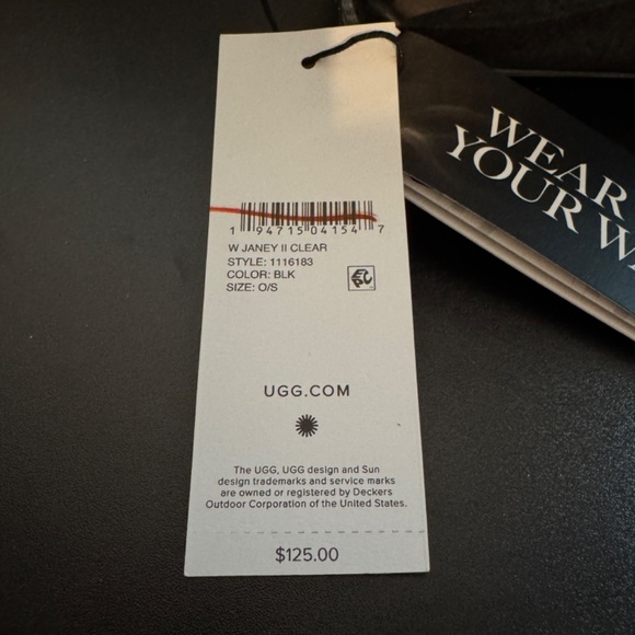 NWT‎ UGG Janey II Clear Black Crossbody Belt Bag Adjustable Logo Purse Handbag - Picture 6 of 8